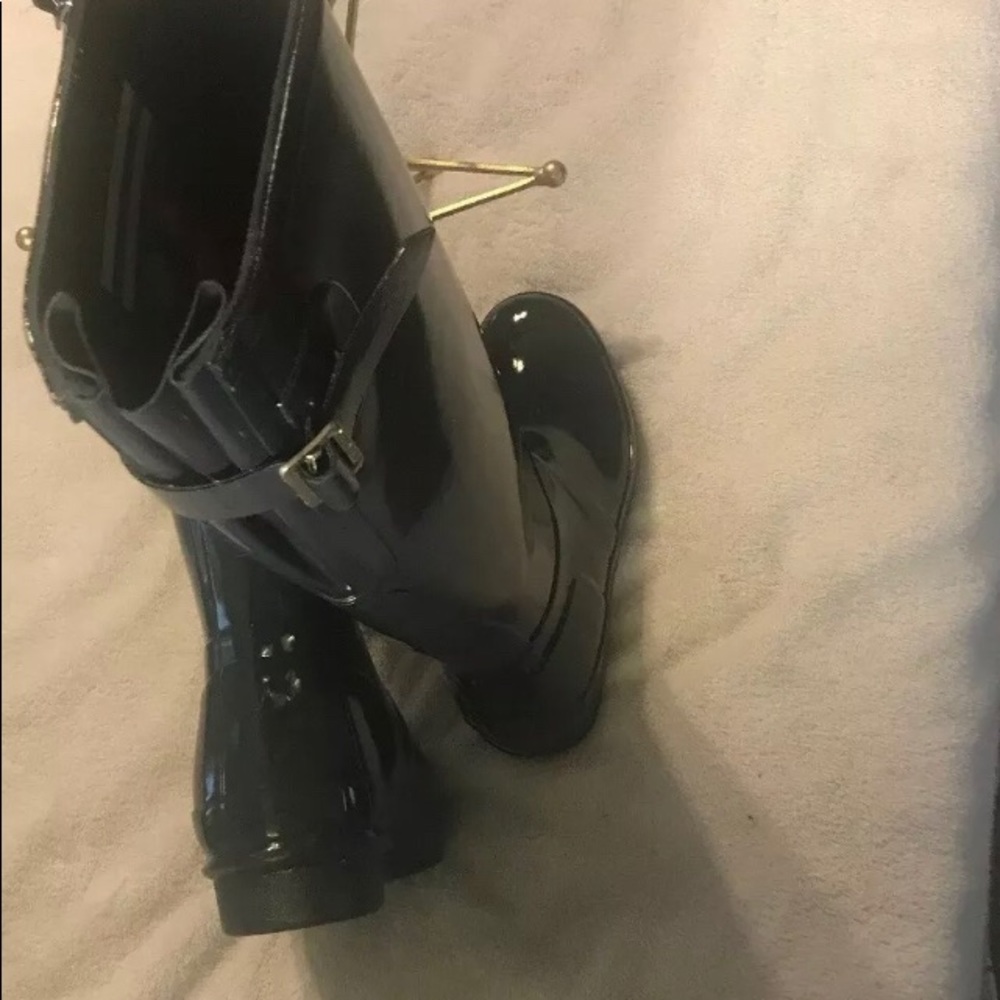 ***SOLD***Hunter Womens Blue Rubber Rain BOOTS